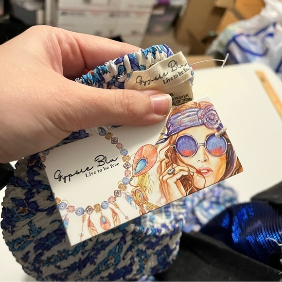 Gypsieblu Blue Floral Printed Polyester Tube Dress Size Small K2 - Picture 5 of 7